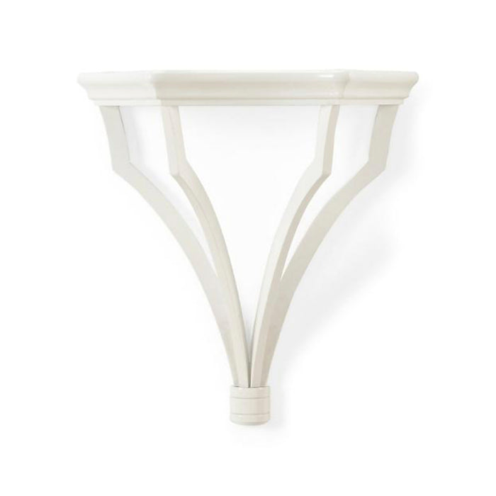 White decorative wall bracket on a white background