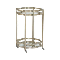 Chelsea House Quatrefoil Bar Cart - Silver