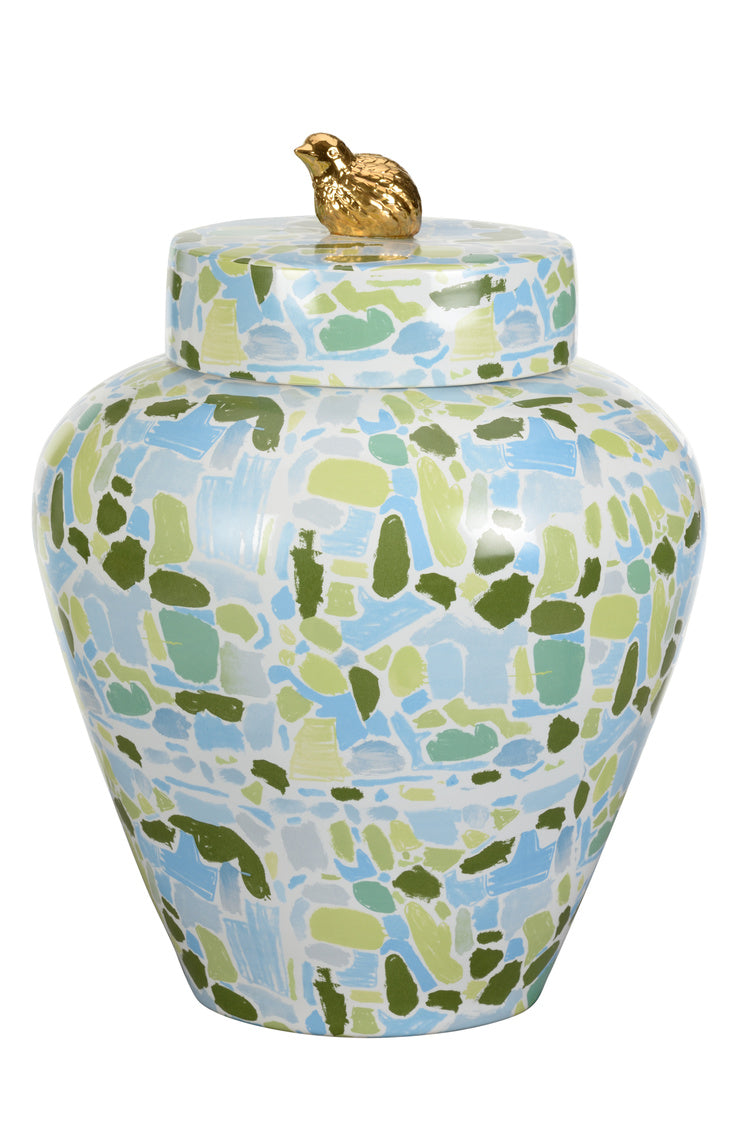 Chelsea House Lumberton Jar With Lid - Blue/Green