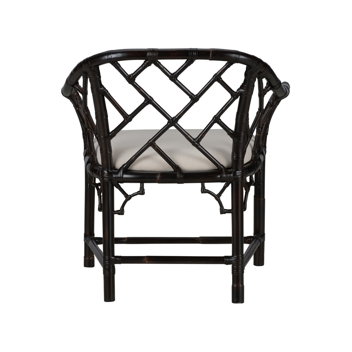 Chelsea House Chippendale Bamboo Arm Chair - Cracked Pepper