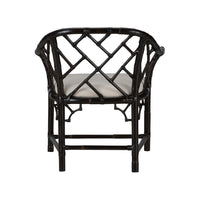 Chelsea House Chippendale Bamboo Arm Chair - Cracked Pepper