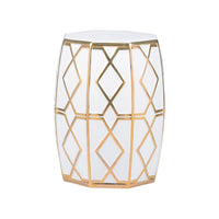Chelsea House Andreu Garden Stool - White/Gold