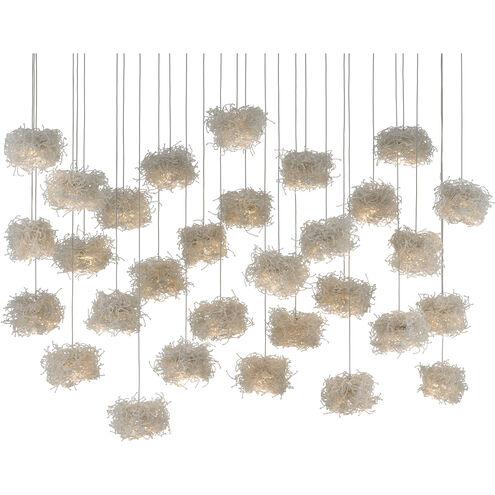 Currey and Company 30 Light Pendant from the Birds collection in Clear finish