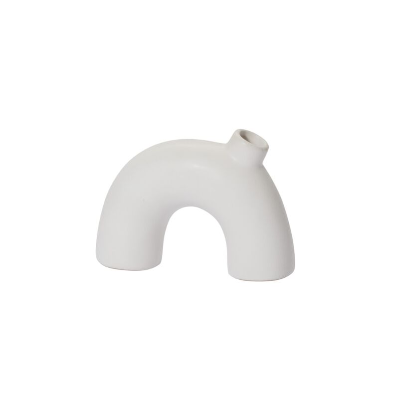 Design Shop White Elia Budvase, 5.75" X 4.5".