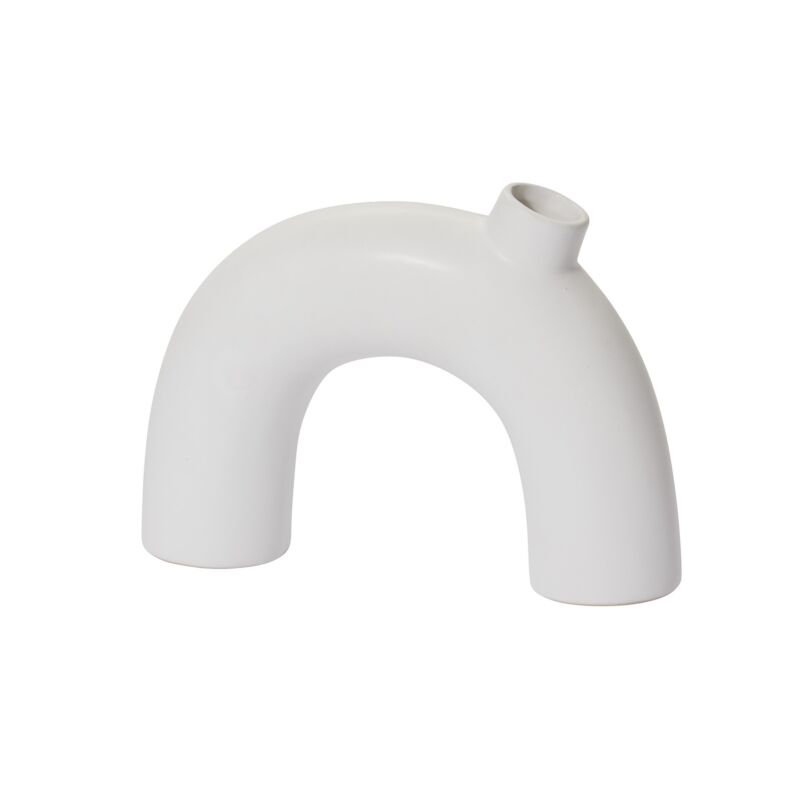 Design Shop White Elia Budvase, 10.25" X 7.5".