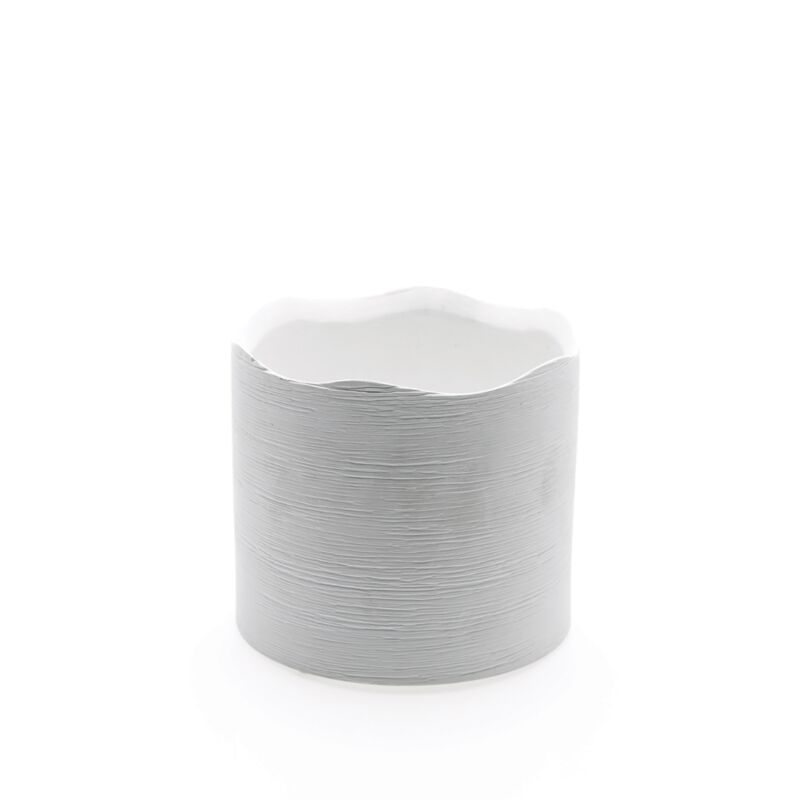 Design Shop White Delphi Pot, 6.5" X 6".