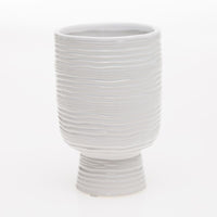Design Shop White Monaco Vase, 4" X 6.5".
