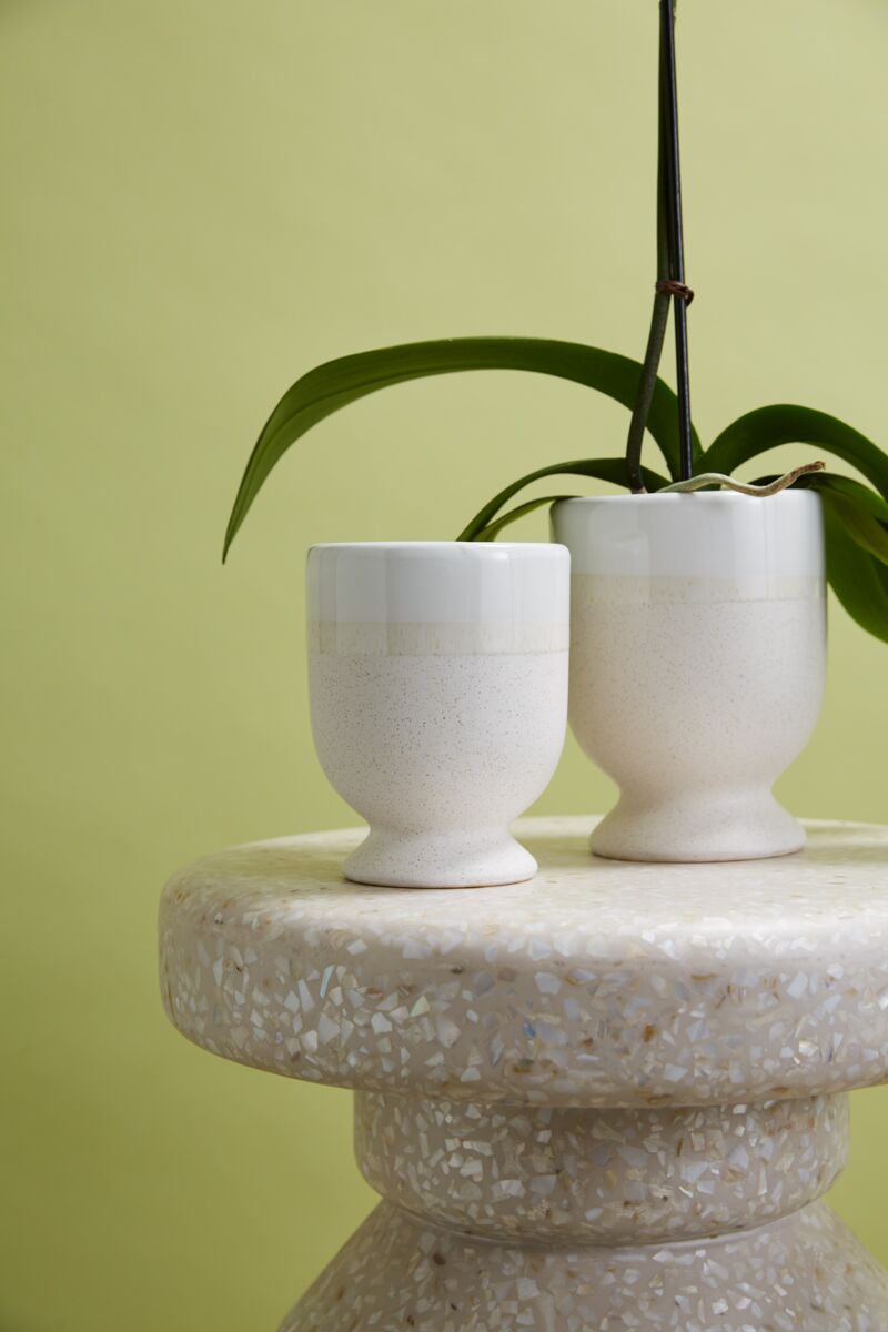 Design Shop White Laney Vase, 4.25" X 5.5".