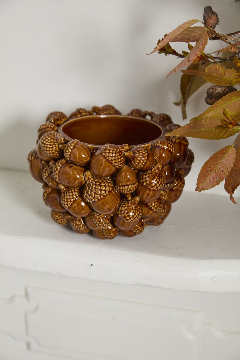 Design Shop Acorn Pot 8.75"x 5.5"