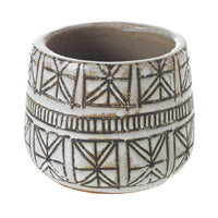Design Shop White Naima Pot, 5.5" X 4.5", Set of 2.