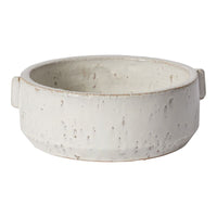 Design Shop White Dorian Bowl, 10" X 3.5".