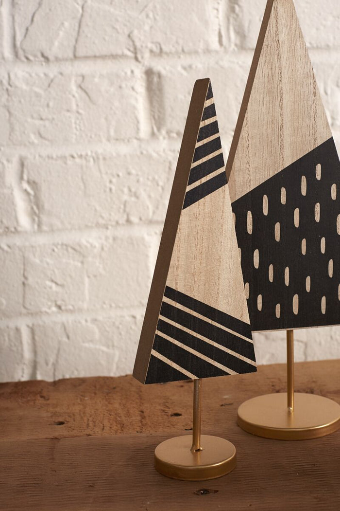 Design Shop Grey Starry Night Tree, 3.25" X 10.25", Set of 4.