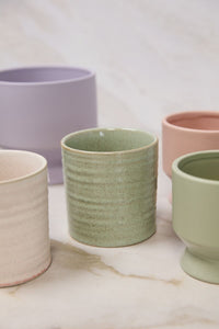 Design Shop Green Roux Pot, 4.5" X 4.5", Set of 4.