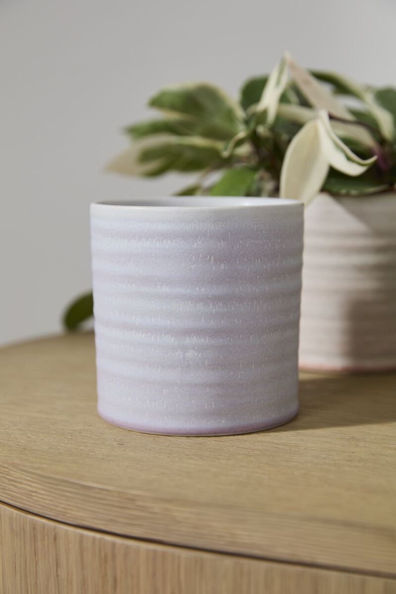 Design Shop Light-Purple Roux Pot, 4.5" X 4.5", Set of 4.