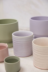 Design Shop Light-Purple Roux Pot, 4.5" X 4.5", Set of 4.