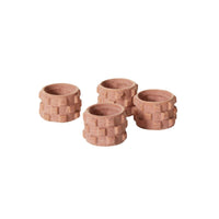 Design Shop Terracotta Tayrona Napkin Rings, 2" X 1.5".