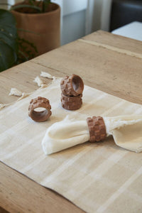 Design Shop Terracotta Tayrona Napkin Rings, 2" X 1.5".