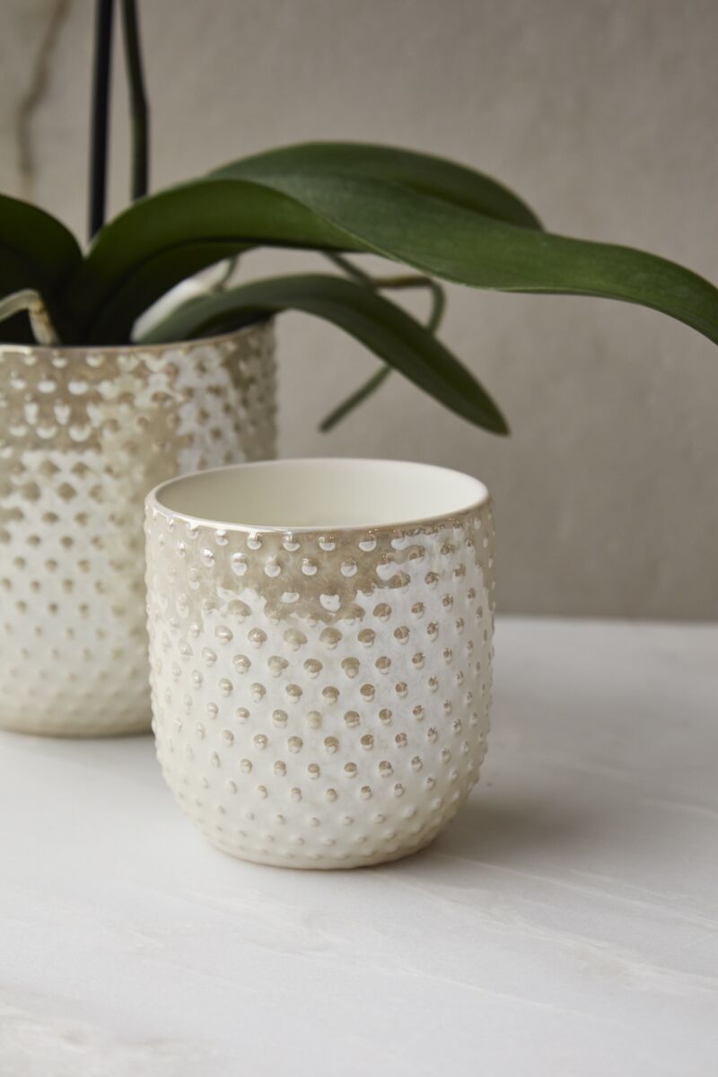Design Shop Iridescent Everly Pot, 4" X 4", Set of 4.