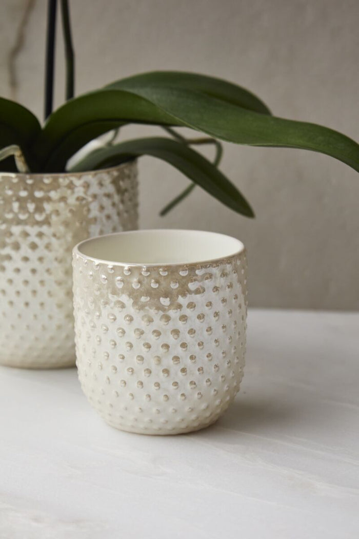 Design Shop Iridescent Everly Pot, 4" X 4", Set of 4.