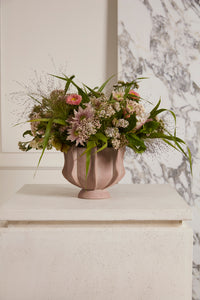 Design Shop Pink Claudia Collection Compote, 7.25" X 6.25".