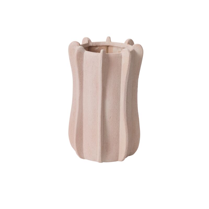 Design Shop Pink Claudia Collection Vase, 5.25" X 8".