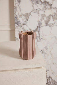 Design Shop Pink Claudia Collection Vase, 5.25" X 8".