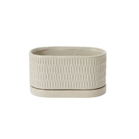Design Shop Zelle Planter with Saucer 8"x 4"x 4.5"