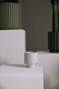 Design Shop Off-White Adrien Pot, 4" X 4.5", Set of 4.
