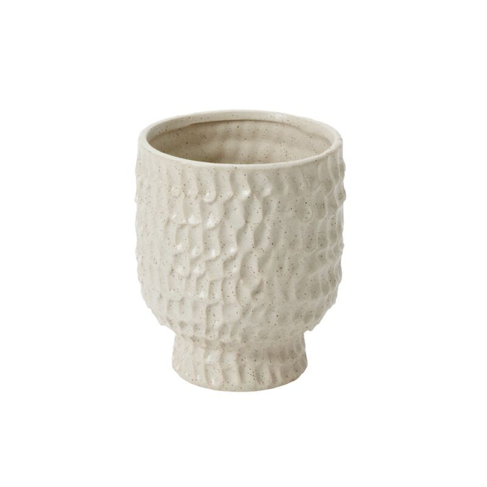 Design Shop Off-White Adrien Pot, 5" X 6", Set of 4.