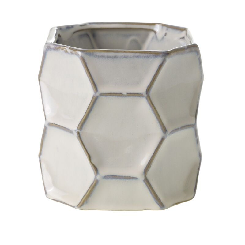 Design Shop Off-White Jabi Pot, 5.25" X 5"