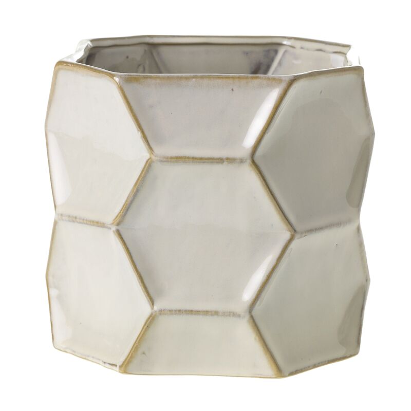 Design Shop Off-White Jabi Pot, 7.75" X 6.75".