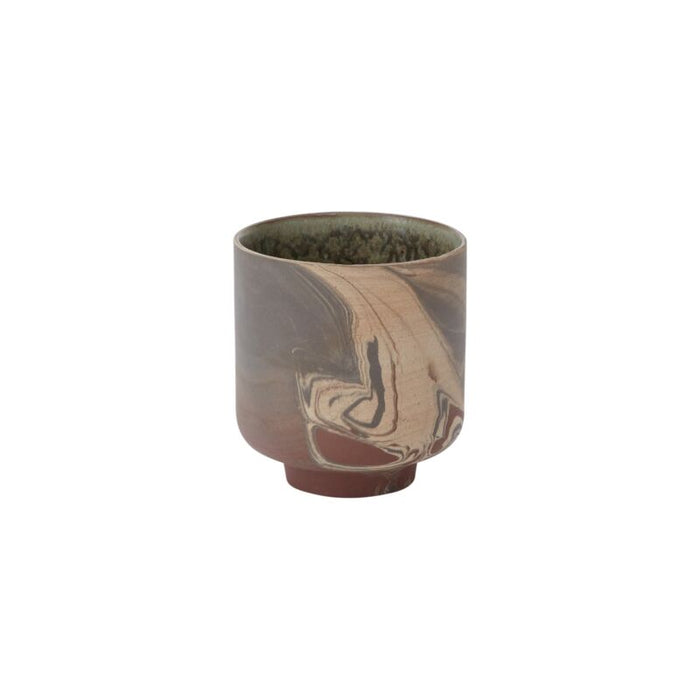 Design Shop Brown Tedros Pot, 4" X 4.25", Set of 2.