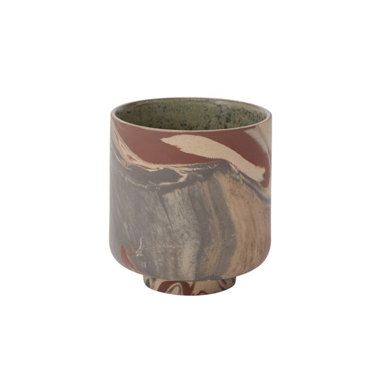 Design Shop Brown Tedros Pot, 5.25" X 5.5", Set of 2.