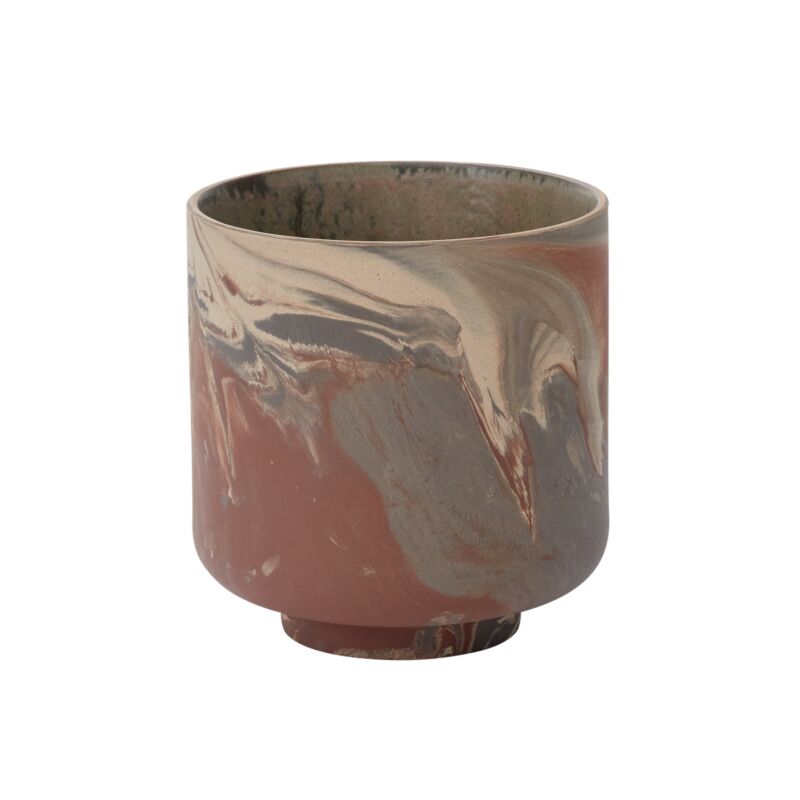 Design Shop Brown Tedros Pot, 6.5" X 6.5".