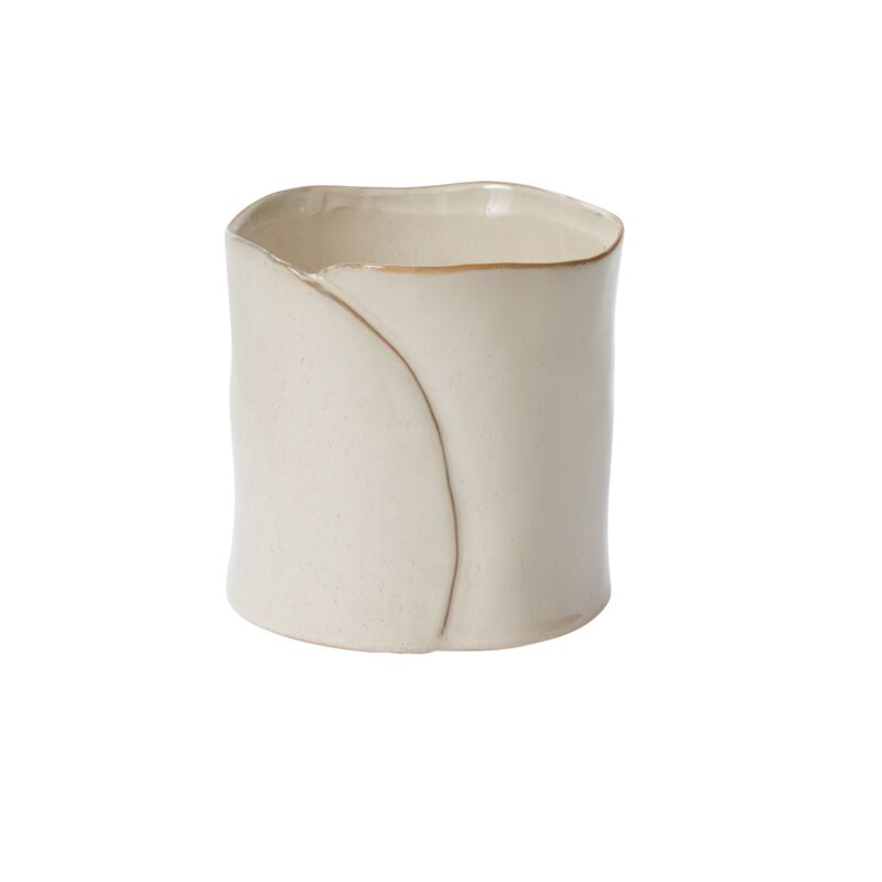 Design Shop White Diane Collection Pot, 6.25" X 6.25", Set of 2.