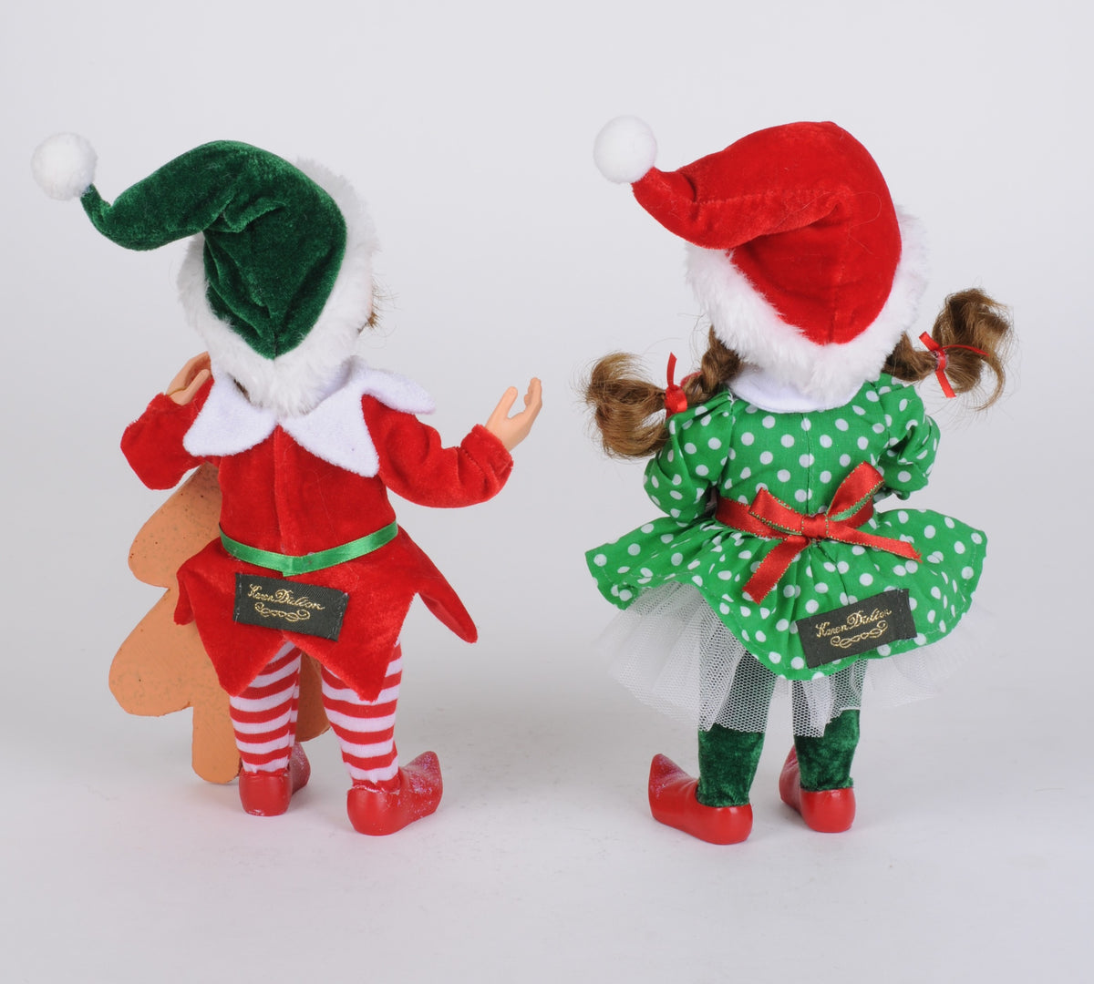 Karen Didion Green Polka Dot Gingerbread Elf Set