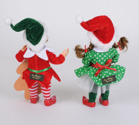 Karen Didion Green Polka Dot Gingerbread Elf Set
