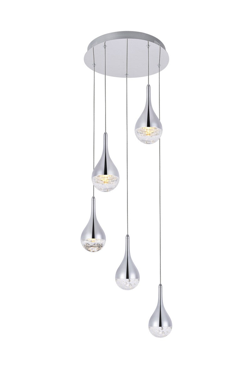 Elegant Lighting - 3805D14C - LED Chandelier - Amherst - chrome