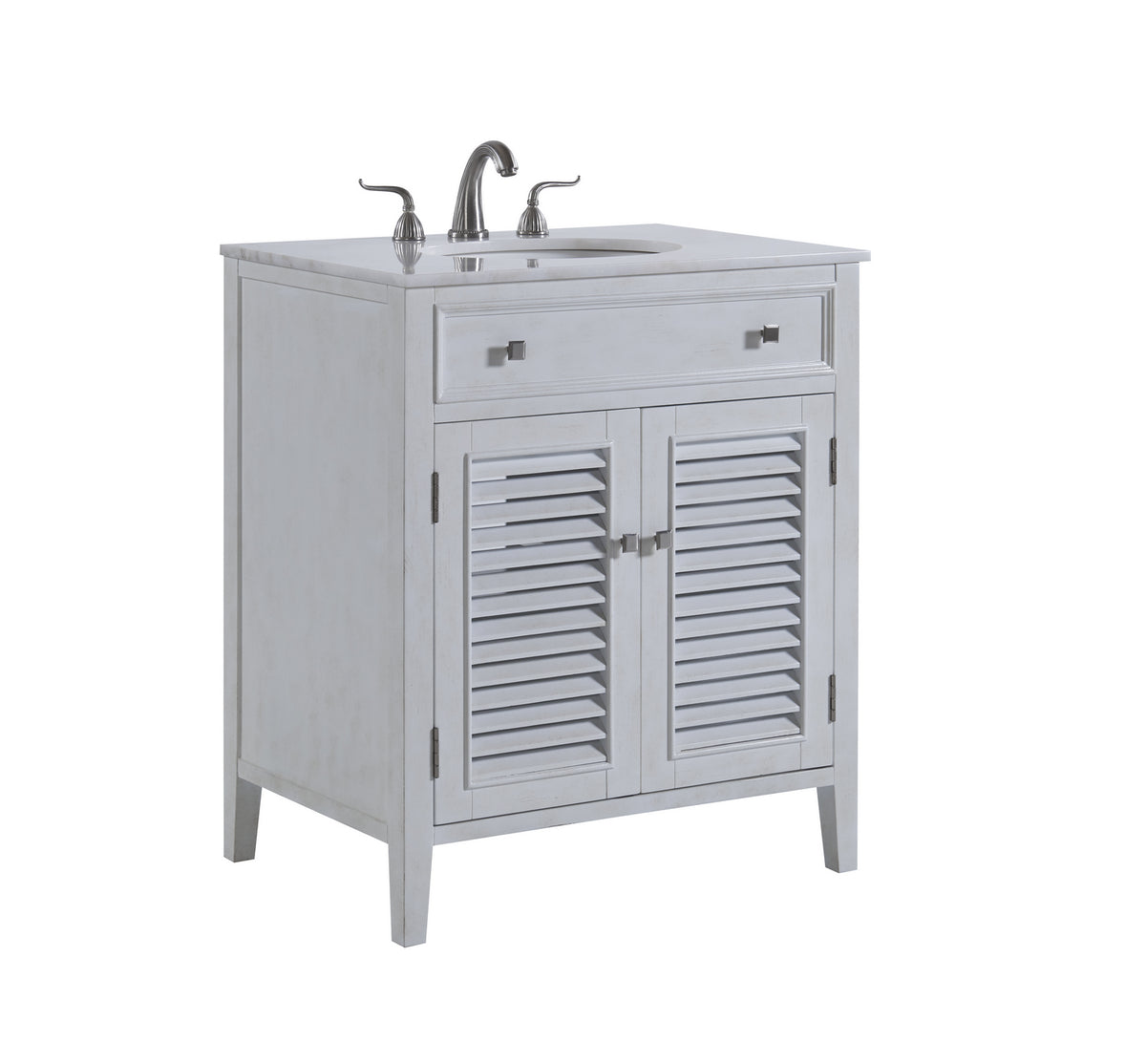 Elegant Lighting - VF10430AW - Single Bathroom Vanity Set - Cape Cod - Antique White