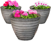 Design Shop Charcoal Woodsdale Planter 12"