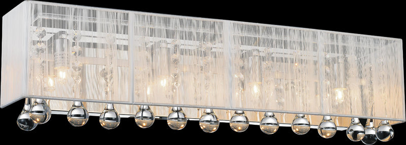 CWI Lighting Four Light Vanity from the Water Drop collection in Chrome finish