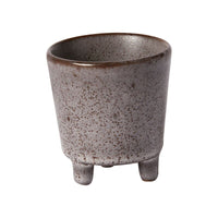 Design Shop Grey Malcolm Footed Pot, 2.75" X 3", Set of 4.
