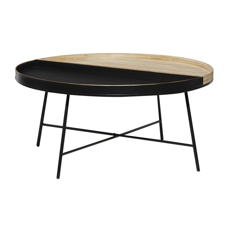 Design Shop  Black Metal Split Coffee Table