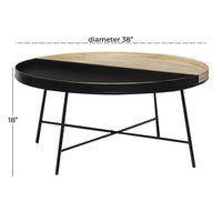 Design Shop  Black Metal Split Coffee Table