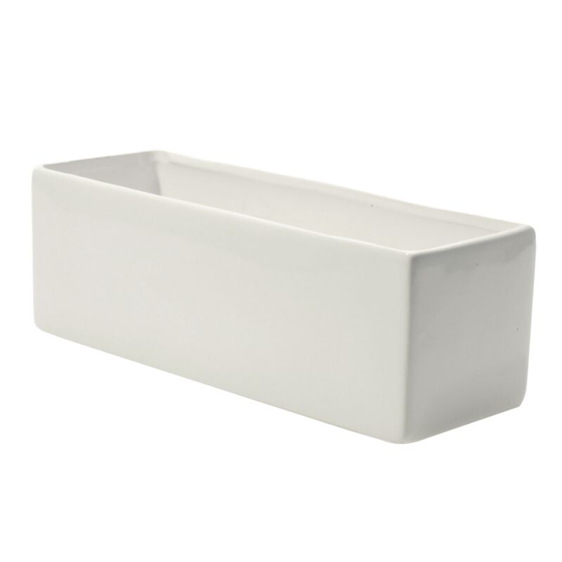 Design Shop White Urban Planter, 12" X 4".