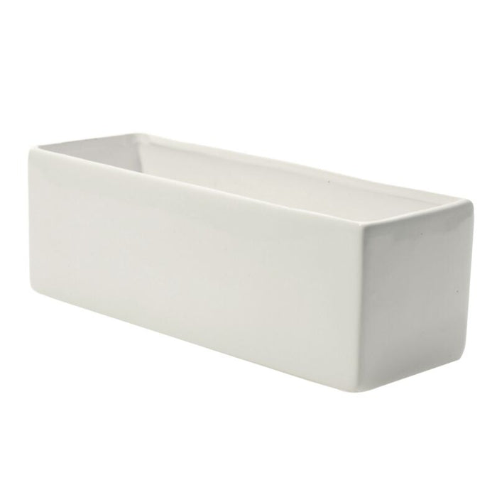Design Shop White Urban Planter, 12" X 4".
