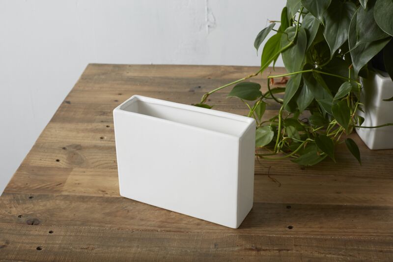 Design Shop White Urban Planter, 8" X 6".
