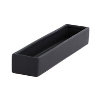 Design Shop Matte-Black Urban Planter Low Planter, 13.75" X 2", Set of 2.