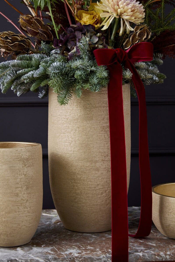 Design Shop Champagne Mica Collection Vase, 8.5" X 15.5".