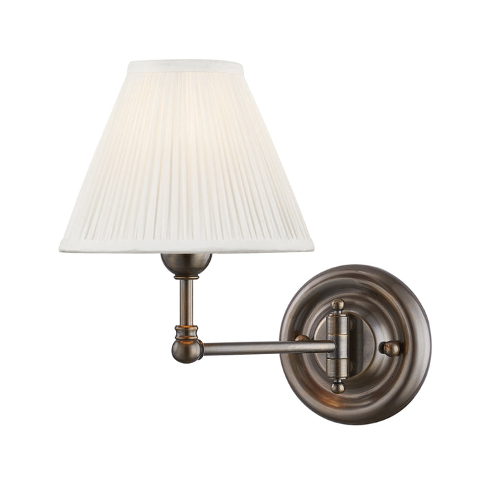 Hudson Valley One Light Wall Sconce from the Classic No.1 collection in Distressed Bronze finish